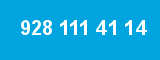 928 111 41 14 928 111 41 14